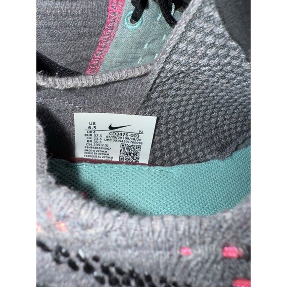 NIKE Space Hippie 04 sneakers in Smoke Gray/Pink Blast CD3476-003 Women's 6.5 - Picture 7 of 7